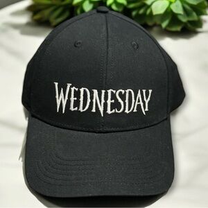 🆕Black 'Wednesday' Embroidered Cap